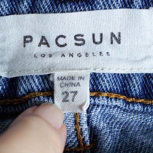 PacSun Distressed Jean Skirt Size 27 - Picture 5 of 5